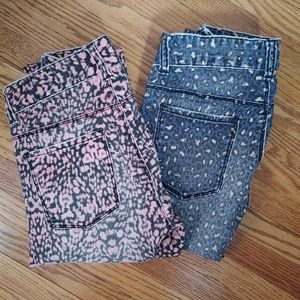 2 Pairs of Patterned Jeans/Pants